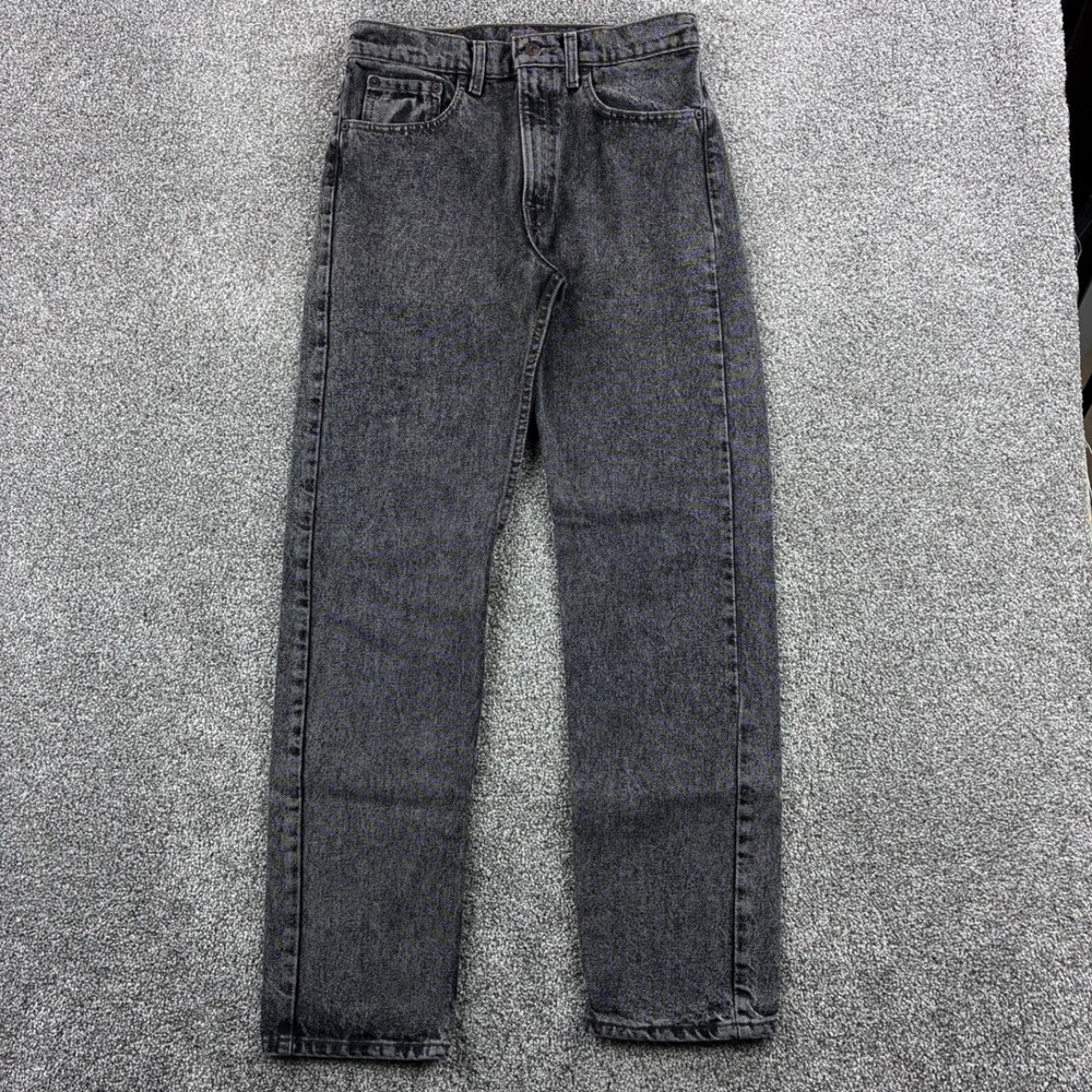 Vintage Levi's 505 Jeans Mens 32x32 Black Acid Wash Denim Straight Leg USA Made